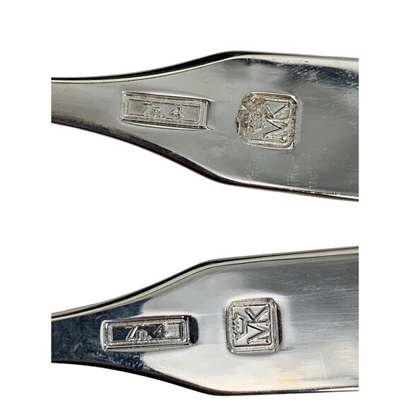 VTG Handmade Lead Crystal Salad Bowl With 2 Silverplated Salad Servers Italy - Picture 7 of 10